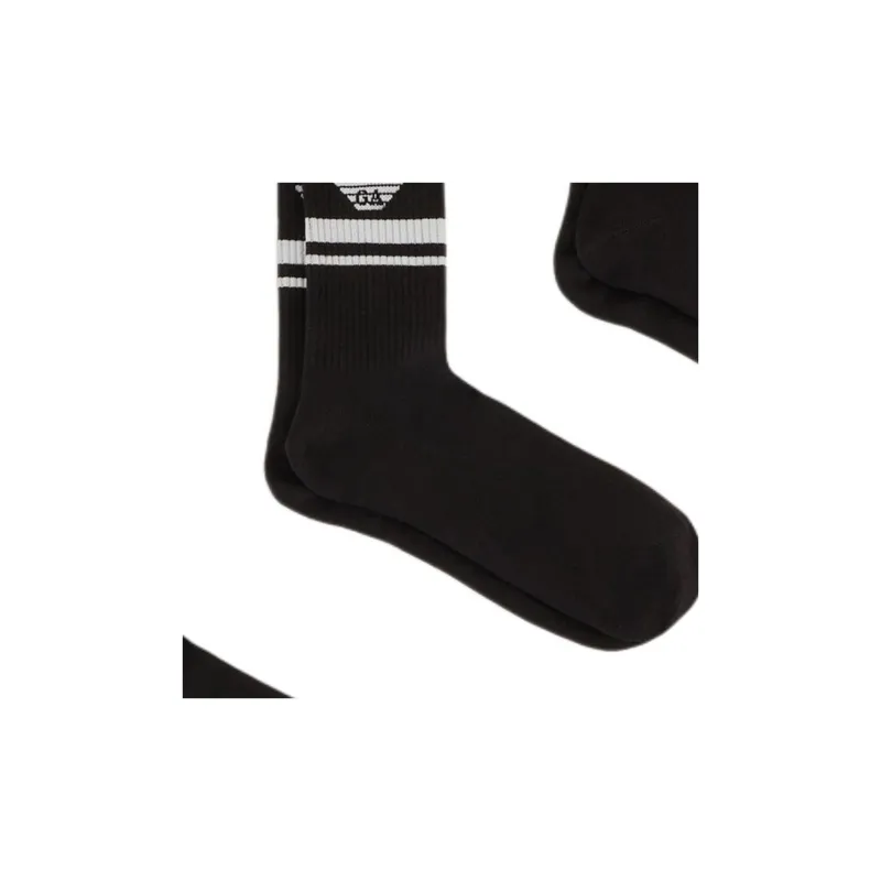 EMPORIO ARMANI Mid Calf Socks Men's 3 Pack Black-4