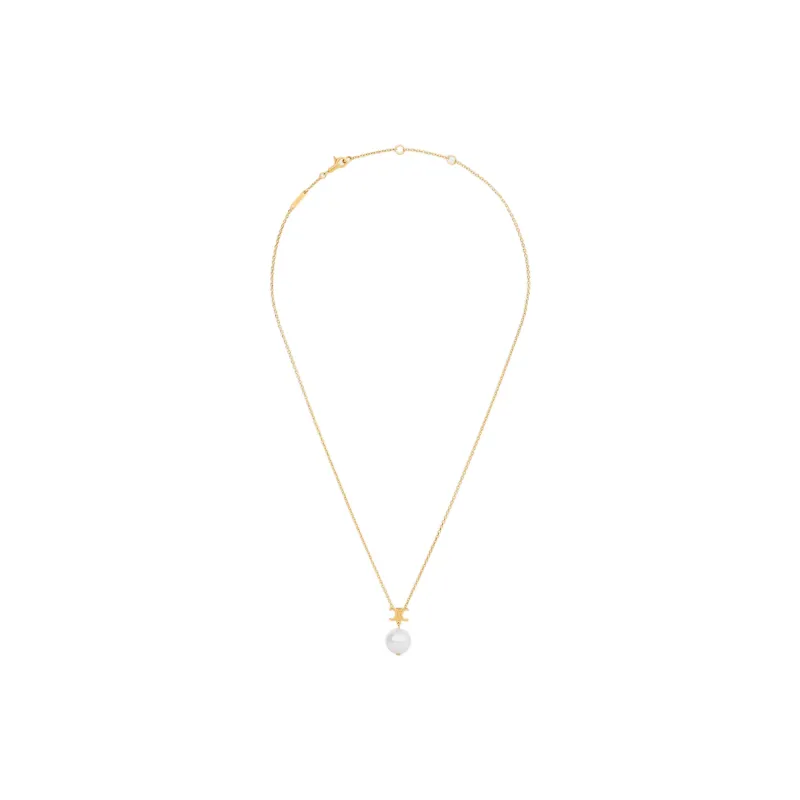 CELINE Les Perles CELINE Necklace In Resin Pearl And Brass With Gold Finish-1