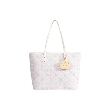 Miffy Synthetic Leather Tote Bag Shopping Bag Underarm Shoulder Bag Women's White/Pink