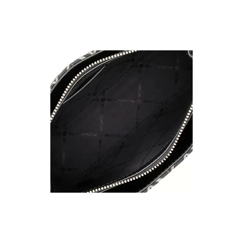 MICHAEL KORS Jacquard Fabric Shoulder Bag, Crossbody Bag, Handbag Small Size Women's Black-4