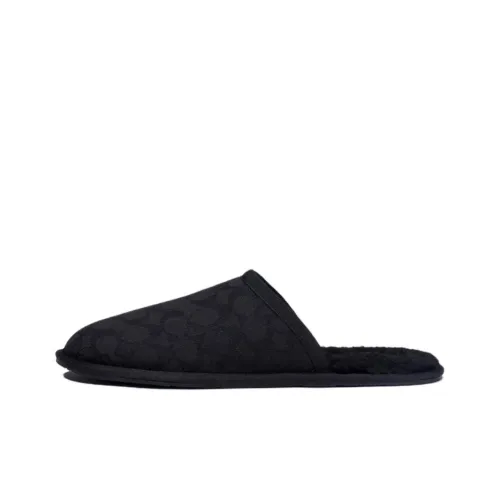 COACH Wrap toe Slippers Men's Black