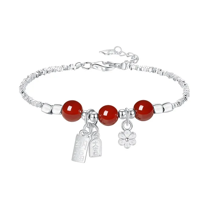 Heart Grass S925 Silver Bracelets Women's-0