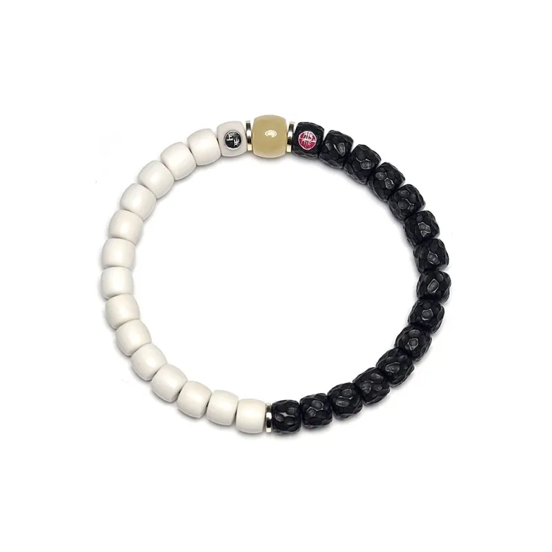 MOUNTAINS AND MANS Coconut Shell Beads Prosperous Fortune New Chinese Style Good Luck Beaded Bracelet Unisex-5