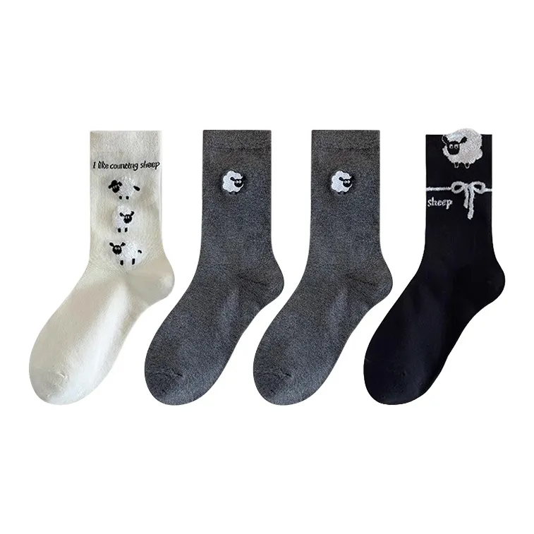 Mid Calf Socks Women's Combo Set-100