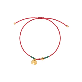 AJIDOU Little Fish Red String 925 Sterling Silver Bracelets Women's