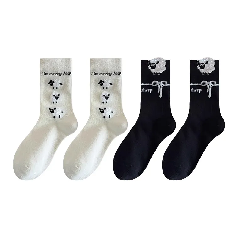 Mid Calf Socks Women's Combo Set-112