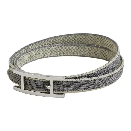 HERMES Stainless Steel Bracelets Men's Gray
