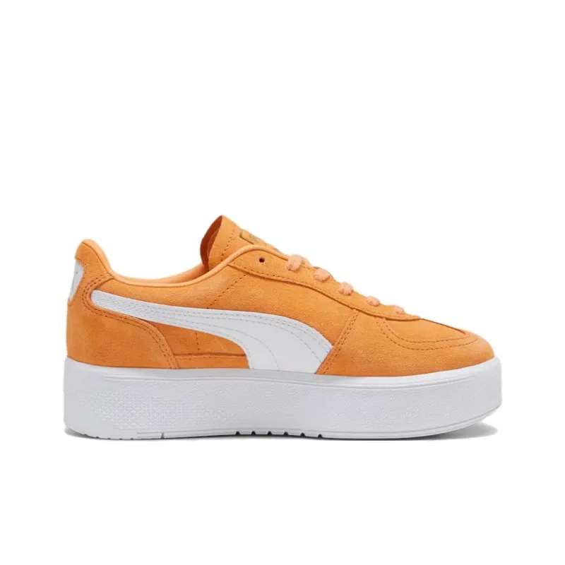 PUMA Palermo Anti Slip Wear Resistant Low Top Skateboard Shoes Women's Yellow White-1