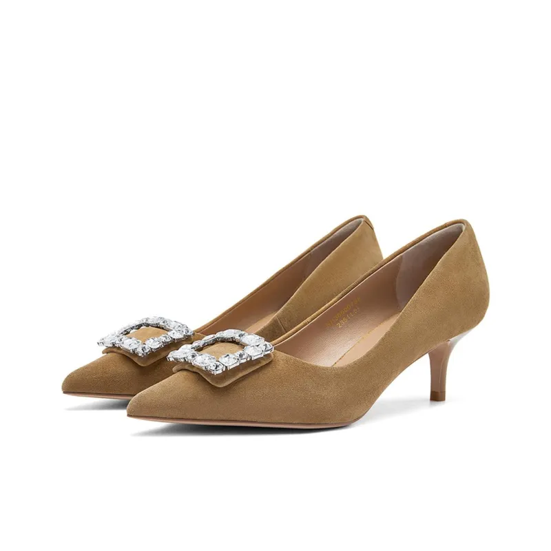 NINE WEST Slim Heel High Heels 5cm Women's Apricot-2