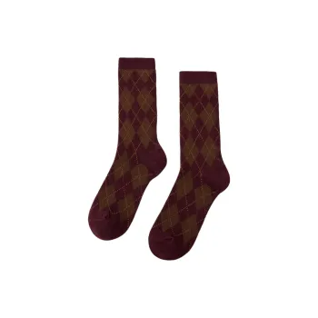 ZARA Knee-High Socks Women's 1 Pack Burgundy Red
