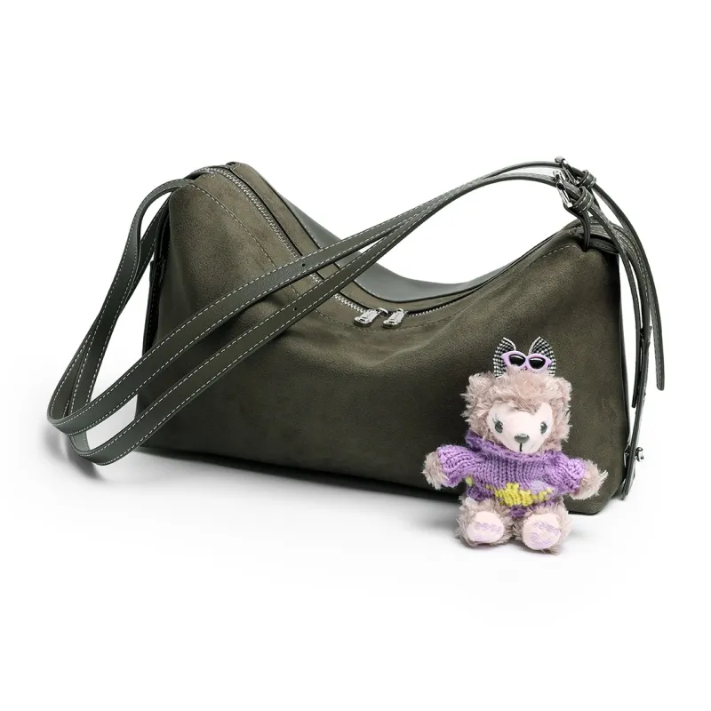 Mulinsen Polyurethane Crossbody Bag Shoulder Bag Women's Purple/Dark Green-13