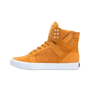 SUPRA Anti-Slip Wear-Resistant High-Top Skateboard Shoes Men's Brown