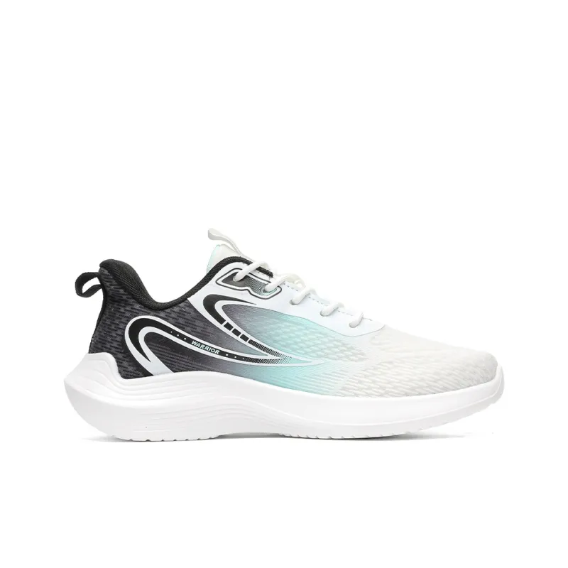 Warrior Lightweight Rebound Low Top Casual Training Long Distance Running Running Shoes Men's White Navy Blue-1