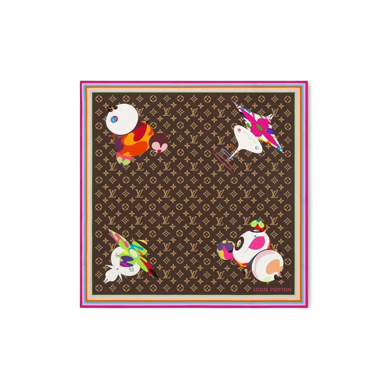 LOUIS VUITTON Lv X Tm Monogram Superflat Characters Square 70-0