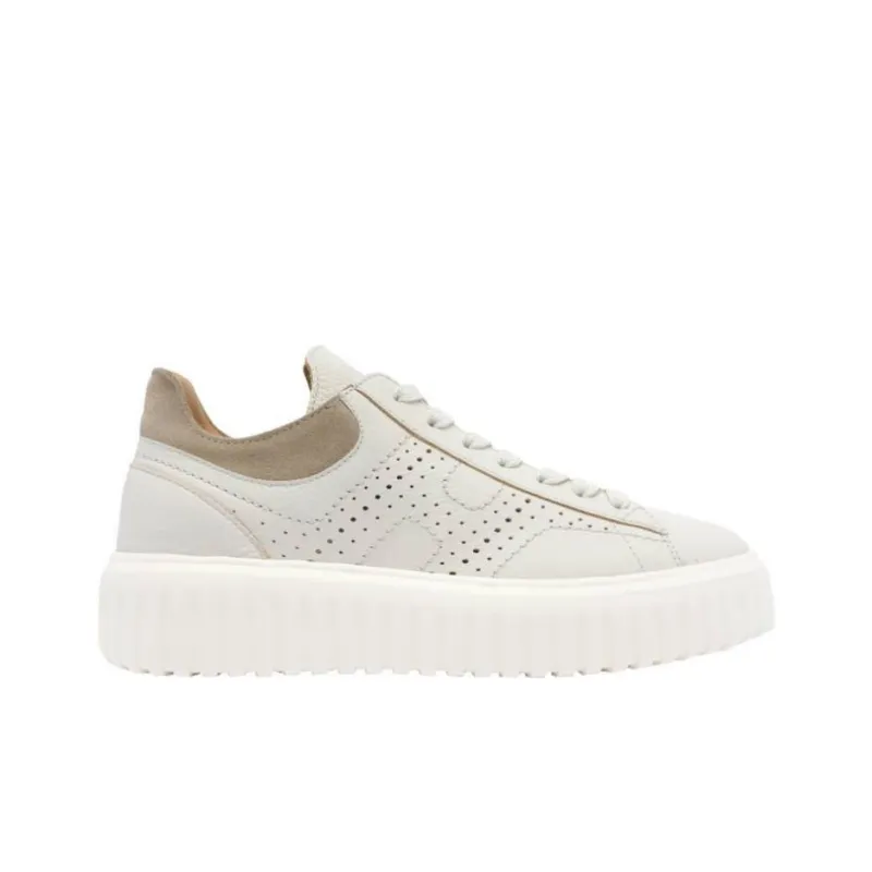 HOGAN Round Toe Lace Up Sneakers-1