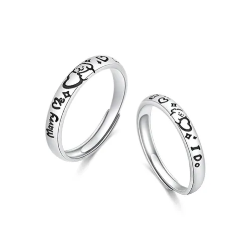 JOLLY NOTE Romantic Twisted Plain Circle Diamond Ring Rings Unisex