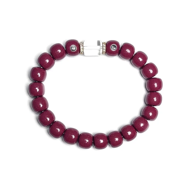 MOUNTAINS AND MANS Cinnabar Peaceful Auspicious Good Luck Beaded Bracelet Unisex-2