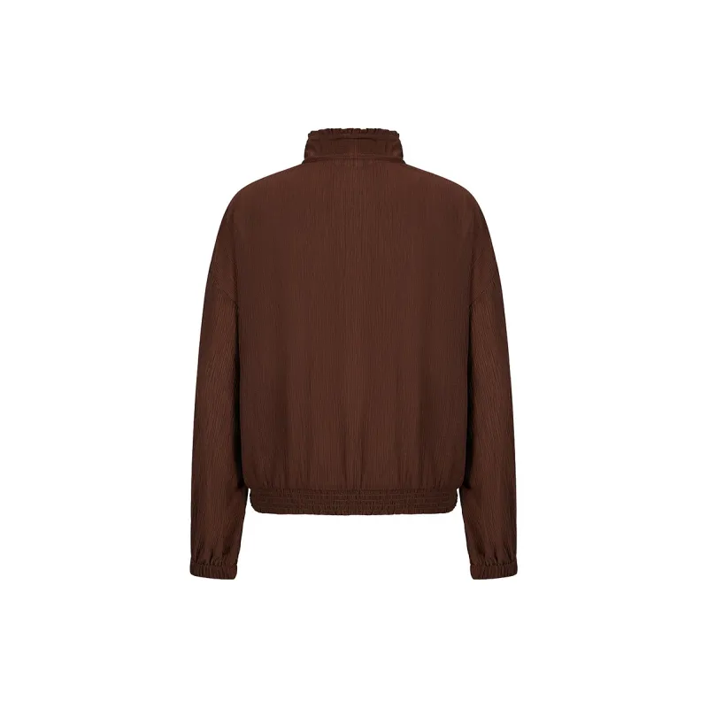 JZ. ANNAKRO Cropped Coats Women's Red Coffee-1