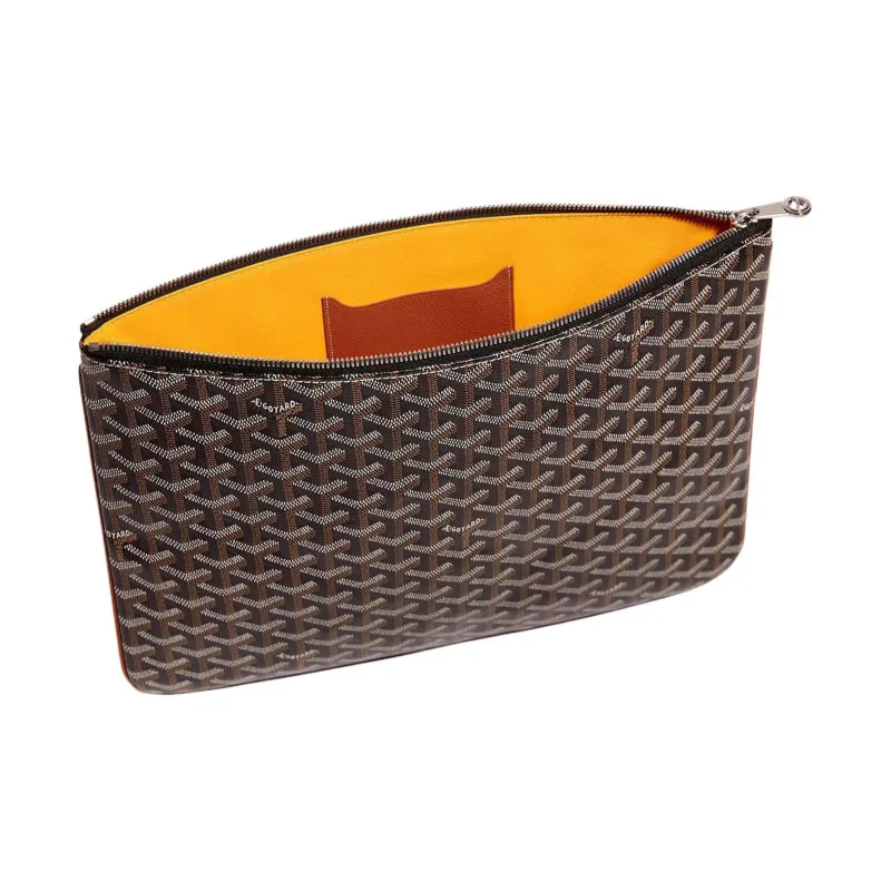 GOYARD SENAT Canvas With Leather Wallet Toiletry Bag Clutch Regular Unisex Brown-1