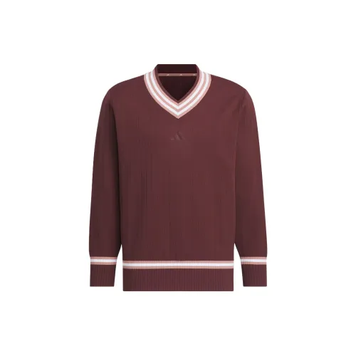 Adidas V-NECK SWEATER Sweatshirt Men's Aurora Gemstone Red