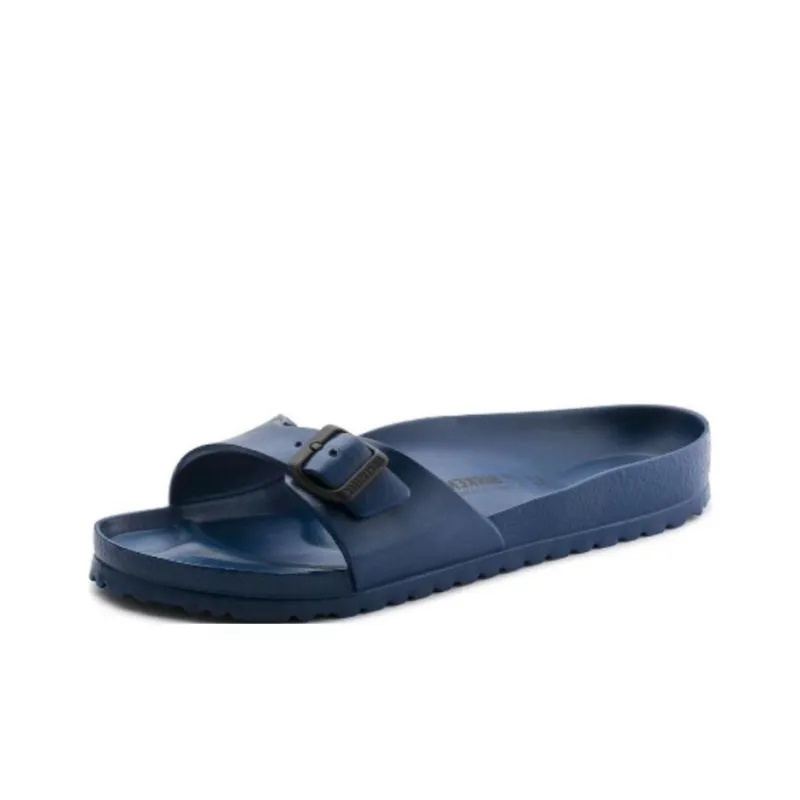 Birkenstock Madrid Abrasion-Resistant Slide Slippers Unisex Marine Blue-2
