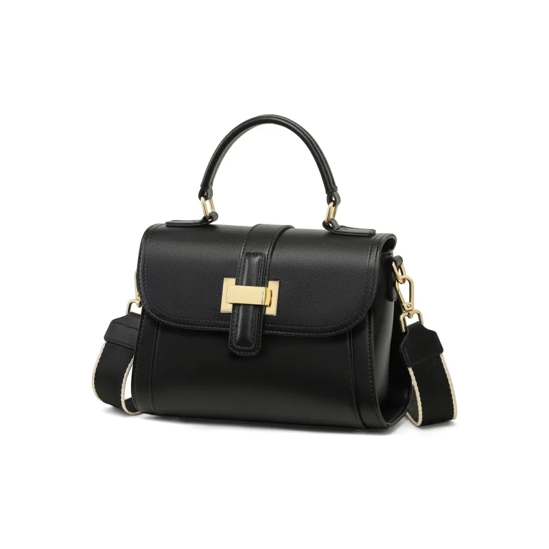 MILLIE'S Cow Leather Shoulder Bag, Crossbody Bag, Handbag Women's Black-3