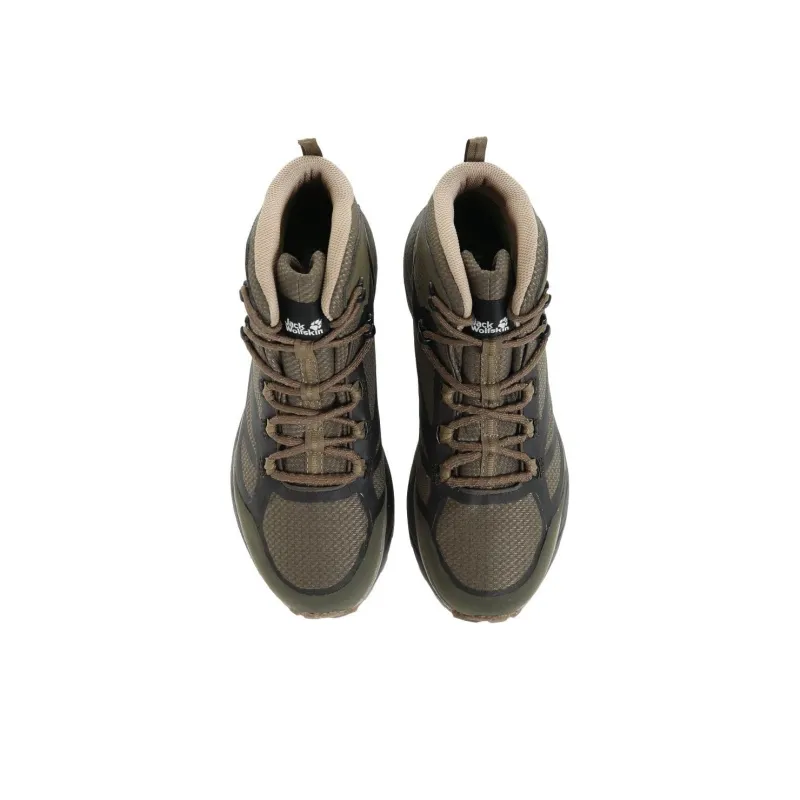 Jack Wolfskin Terraventure Anti Slip Wear Resistant High Top Hiking Shoes Men's Brown-3