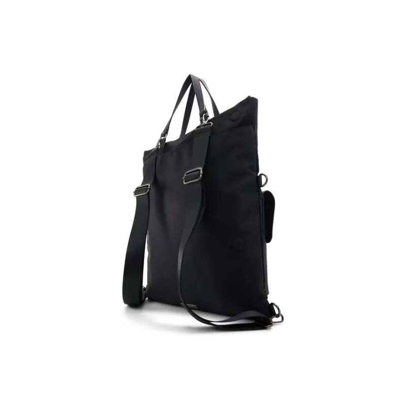 ALDO Nylon Artificial Leather Handbag Medium Size Men's Black-1