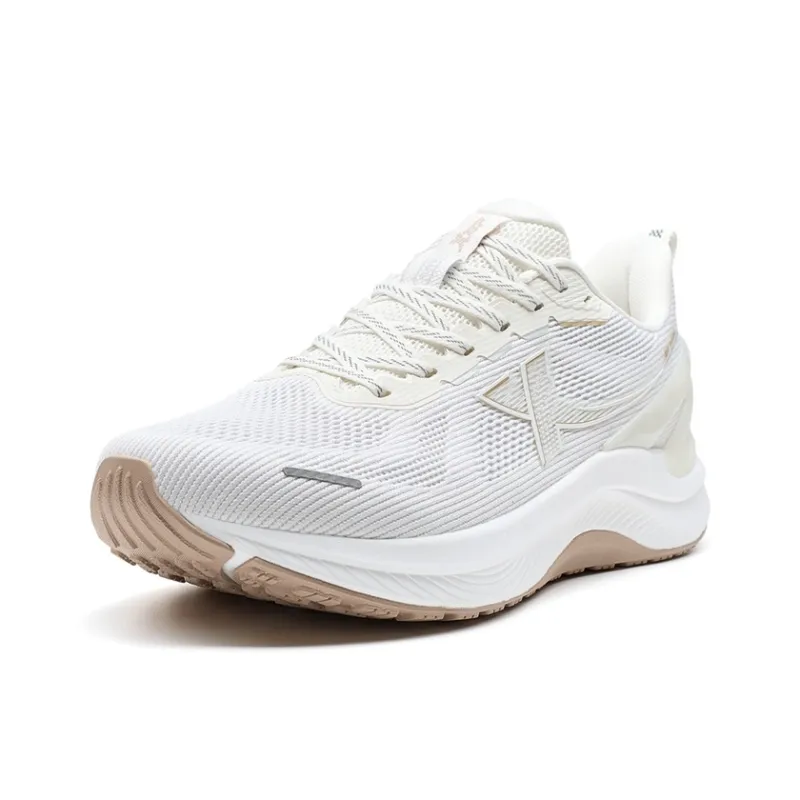 XTEP Stride ET Rebound Wear Resistant Slip Resistant Low Top Training Running Shoes Men's Sail White/Classic White-2