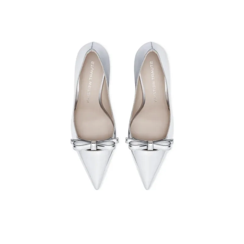 Stuart Weitzman/SW Felicity Slim Heel High Heels 7.5cm Women's Silver-2