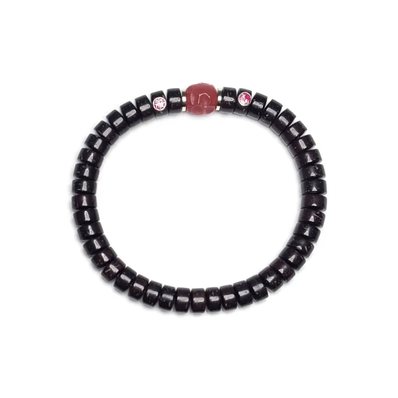 MOUNTAINS AND MANS Coconut Shell Beads New Chinese Style Good Luck Beaded Bracelet Unisex-5