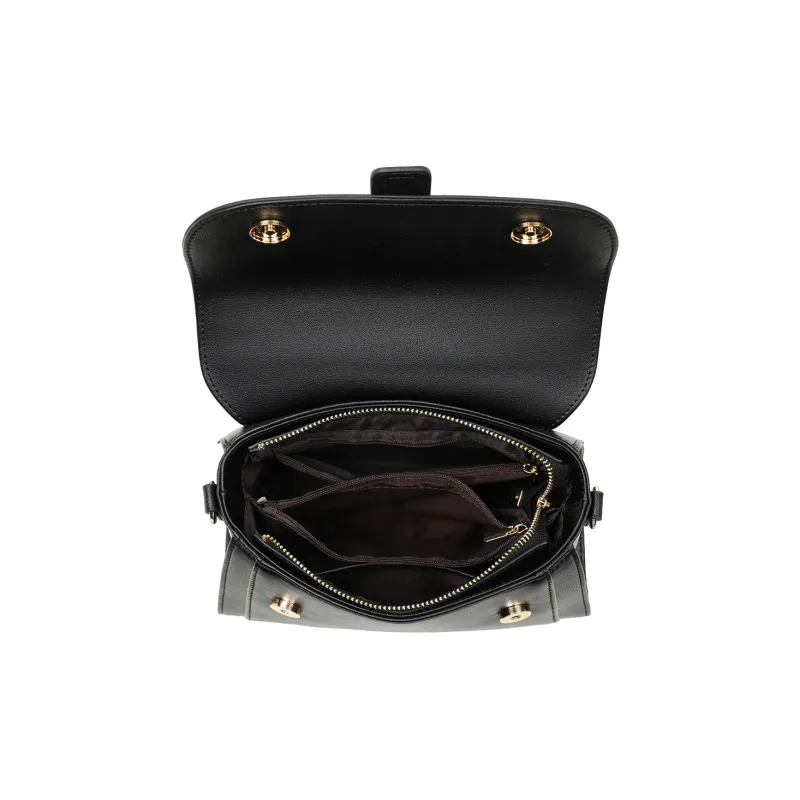 MILLIE'S Cow Leather Shoulder Bag, Crossbody Bag, Handbag Women's Black-6