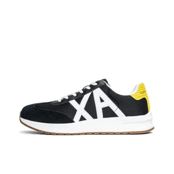 ARMANI EXCHANGEAE Low Top Casual Shoes Men's Black Yellow