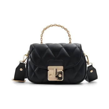 ALDO Artificial Leather Handbag Crossbody Bag Small Size Women's Black/White