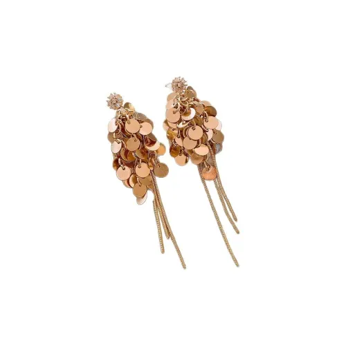 Drejew Copper Zircon Earrings Women's