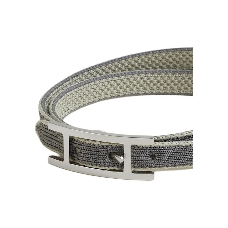 HERMES Stainless Steel Bracelets Men's Gray-2