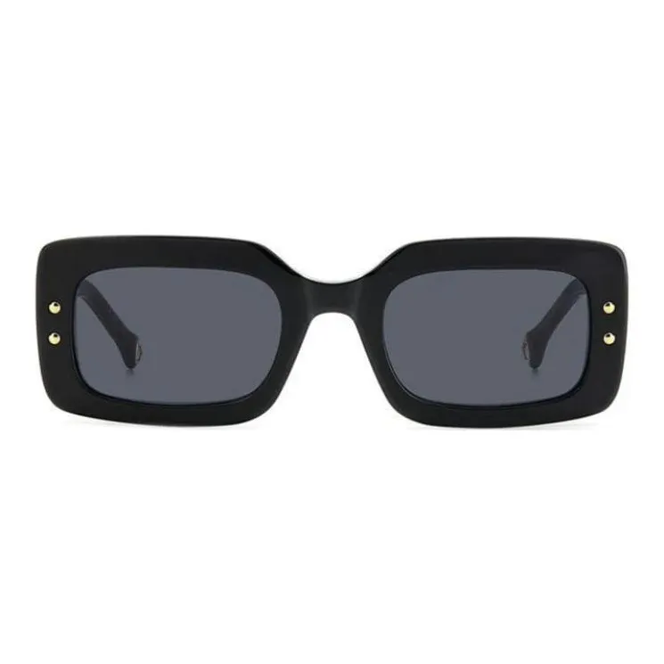 CarolinaHerrera Acetate Square Sunglasses Unisex Black-1