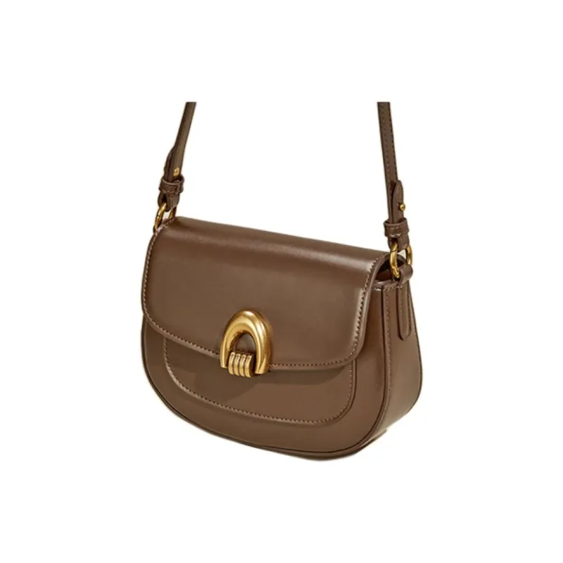 JOSINY PU Saddle Bag, Shoulder Bag Small Size Women's Black/Coffee-5