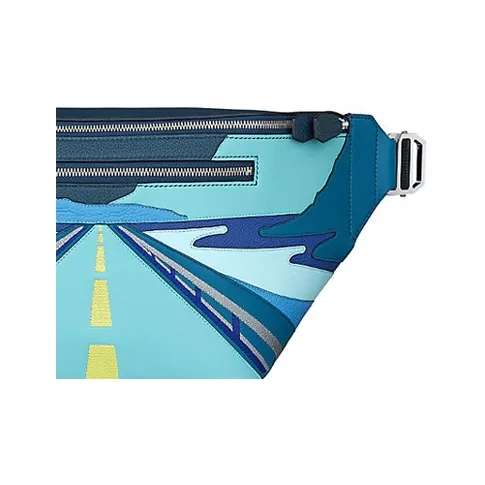 HERMES Cityslide Togo With Swift Calfskin And Clemence Bullock Leather Fanny Pack Men's Multicolor-3