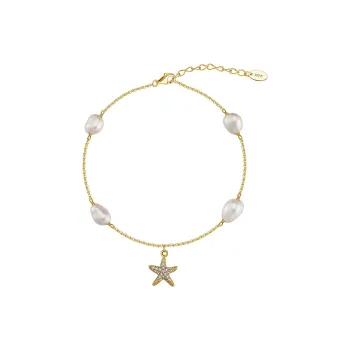 ZHENZHUAOMI Freshwater Pearl Anklets Women's