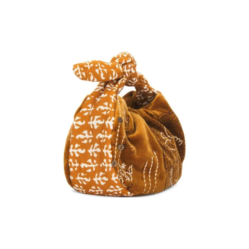 FREE PEOPLE Velour One Shoulder Handbags Small Size Women's Orange-2