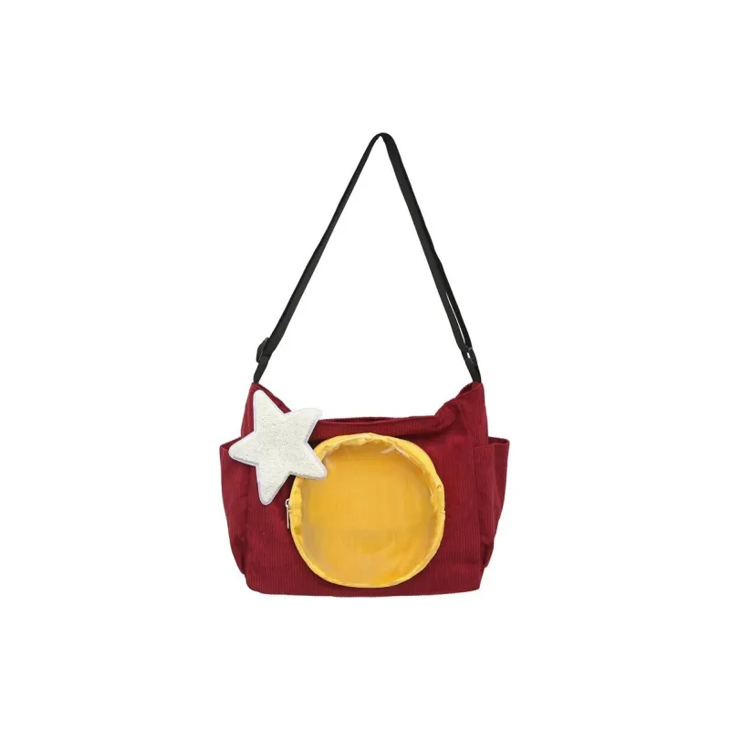 LUVISTRUE Corduroy Shoulder Bag Crossbody Bag Women's Black Red/Blue/Dark Brown-5