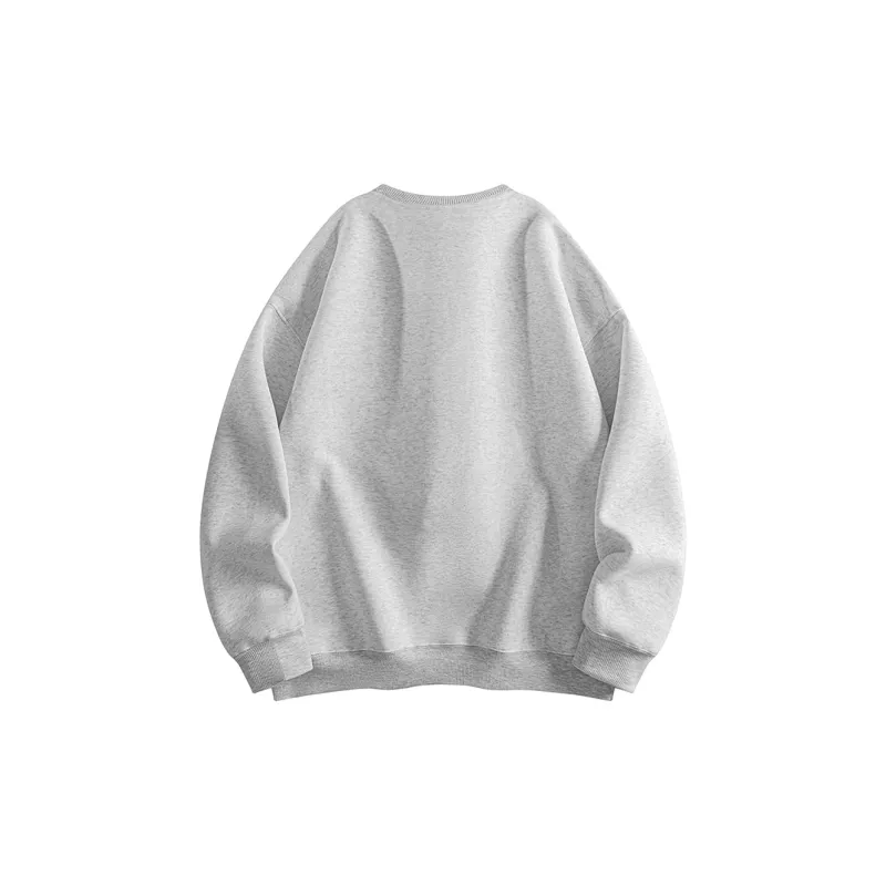 JINBEILE Sweatshirt Unisex White Heather Gray-1