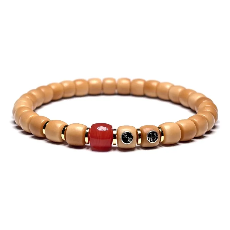MOUNTAINS AND MANS Bodhi Root New Chinese Style Prosperity And Good Luck Beaded Bracelet Unisex-0