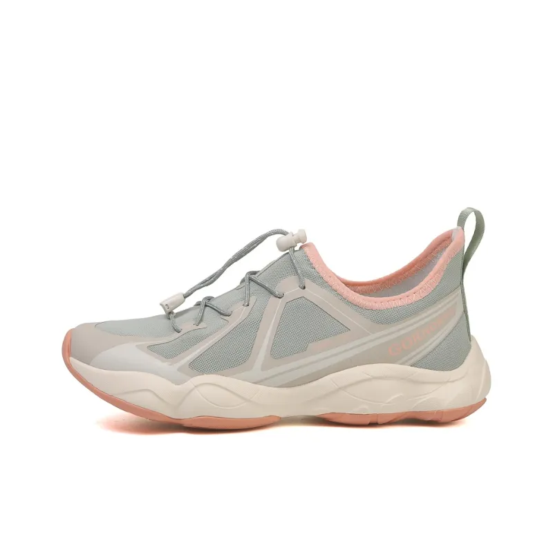 GORNORNIE Wear resistant, Lightweight, Breathable, And Non slip. Low Top Outdoor Shoes Women's Pea Green Pink-0