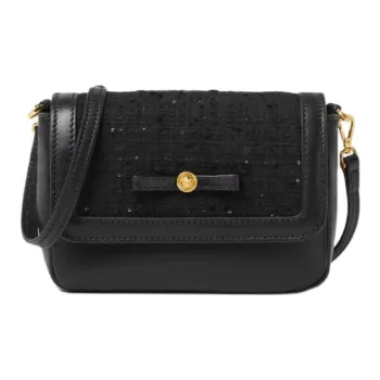 FANSIZHE Gianni Leather Crossbody Bag Shoulder Bag Small Size Kids' Black
