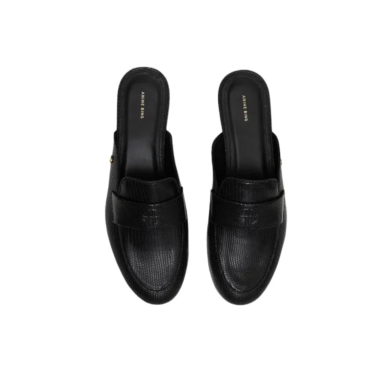 Anine Bing Closed Toe Slippers Women's Black-3