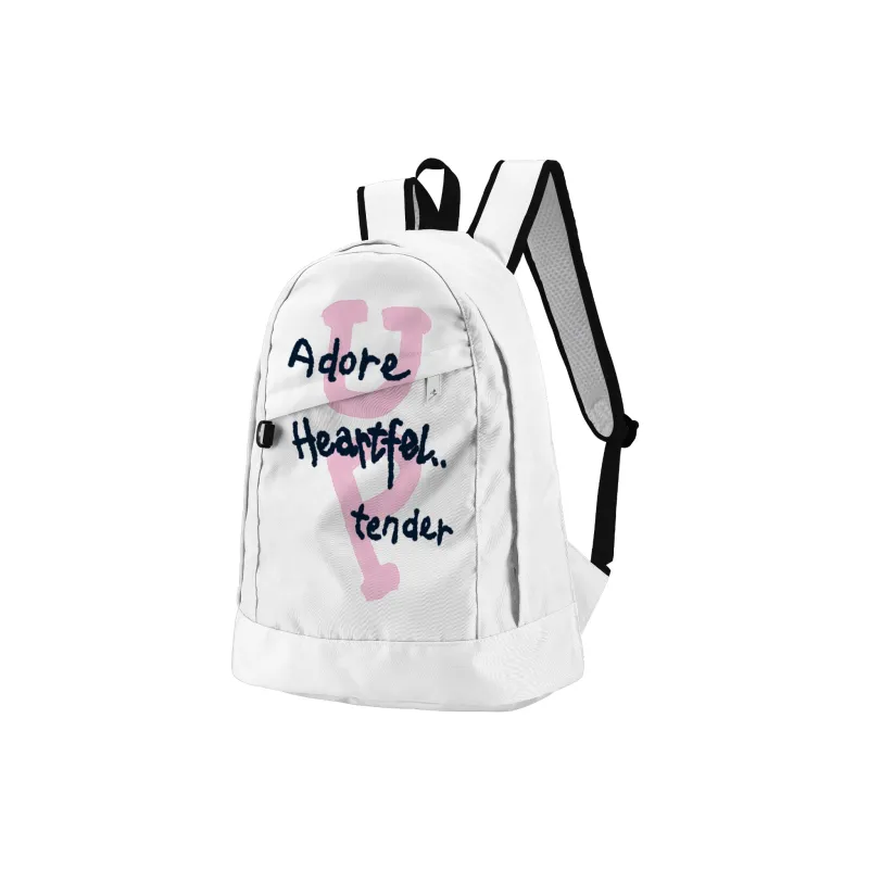TURN UP Polyester Backpack Laptop Bag Unisex White-1