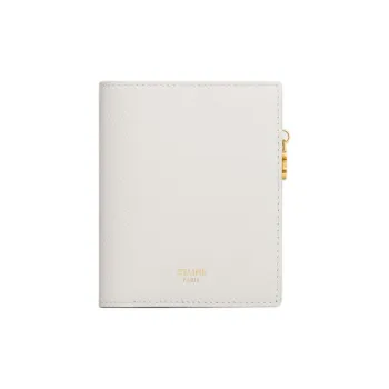 CELINE Triomphe Calfskin Wallet Women's Beige