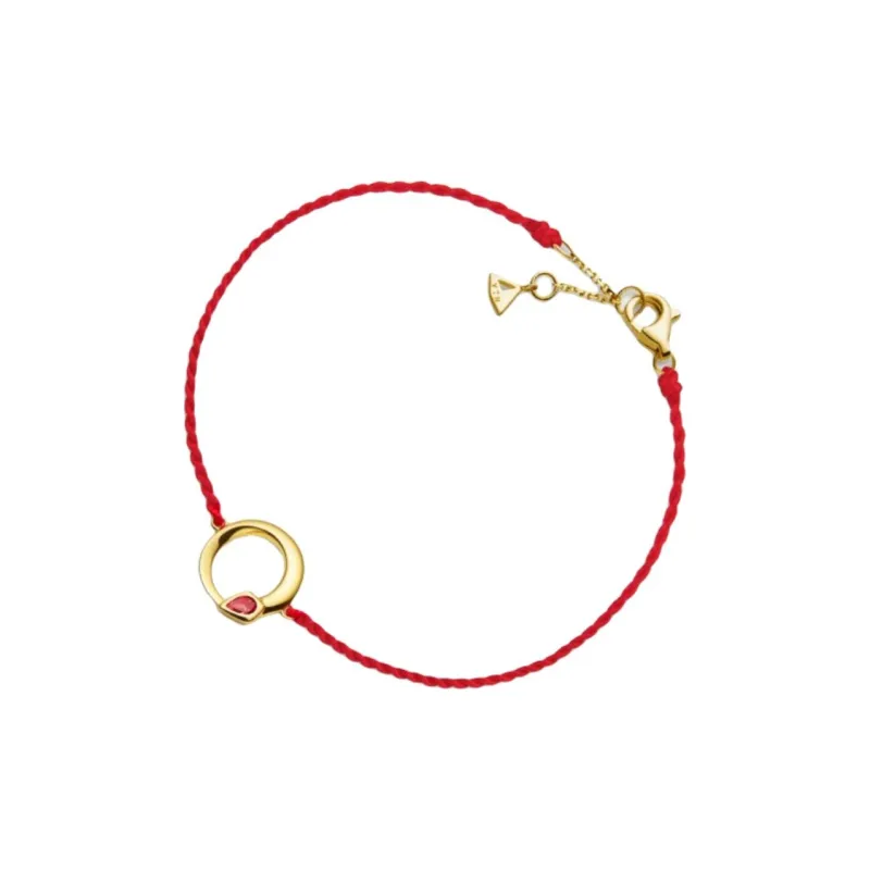 YIN 18K Gold, Red Spinel Bracelets Unisex Gold-0